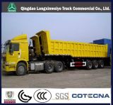 Sinotruk HOWO Tractor Truck with 3 Axles Tipper Semi-Trailer
