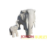 Natural Granite Stone Elephant Sculpture (XMJ-EP01)