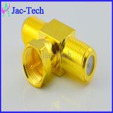 F Male to Double Female RF Coaxial Connector (F-JKK)