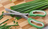 Stainless Steel Scissors /5 Layer Scissors/ Kitchen Scissors Porphyrilic Sushi Shredded/ Onion Cutter /Cabbage Scissors