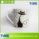 Cartoon Design Pretty Ceramic Cat Mug (82505)