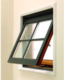 Gray Color Aluminium Top Hung Window with Glass