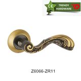 European Antique Style Patterned Door Lever Handle for Interior Door