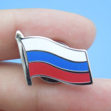 Imitation Hard Enamel Russian Flag Badge