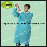 Disposable Lab Coat with Knitted Collar