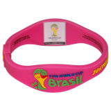 Soccer Star Silicone Wristband Color Filled Bracelet Promotional Gift