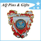 Military Coin with Enamel in Gold, Navy Challenge Coin