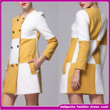 2015 Celebrity Cotton Fashion Elegant Long Coat New Ladies Designer Clothes