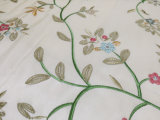 Silk Polyester Blend Embroidery Flower Decoration Fabrics