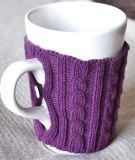 Cozy Knit Mug. Knitted Cup Sleeve