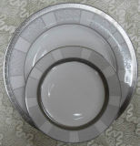 Whitecolor&Silver Decoration of Ktichenware/Tableware/Ceramic Set K9157-E5