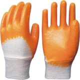 Yellow Nitrile Cotton Semi-Dip Glove (N101-Y)