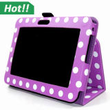 Romantic Purple Polka DOT PU Leather Tablet Case for Amazon Kindle Fire HD
