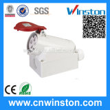 IP44 32A 3/4/5pin Waterproof Wall Surface Socket with CE