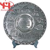 Antique Silver Decoration Tableware Plate