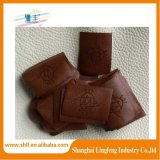 Leather Label, Hot Sale Embossed Logo Leather Label