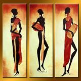 Wholesale Abstract Black African Painting on Canvas