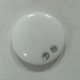 Round Fashion White Down Hole Button