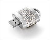 Silver Diamond Lock USB Disk