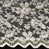 Metallic Yarn Lace Fabric (CY-LW0060)