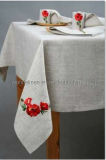 Floral Printing Linen Table Cloth with Napkins (TC-004)