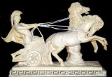 Marble Chariot Sculpture