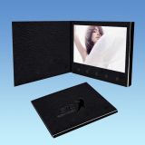 Video in Print Cards /Video Book Video Invitation Cards with Leather Cover