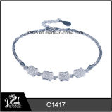 2015 Rhodium Plated AAA Cubic Zircon 925 Sterling Silver Bracelet
