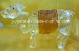 Clear Crystal Animal Carving for Table Decoration or Holiday Gifts