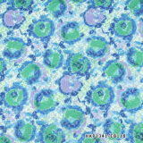 Coral Sea Print Floral Chemical Lace Embroidery Fabric