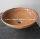 Furong Red Stone Sink for Bathroom