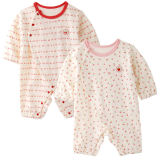 The Newest White Printed Comfortable Baby Romper