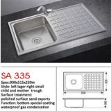 New Design Stainless Steel Kitchen Sink with Drainboard Tray
