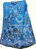African Net with Sequinse Lace Fabric Cl9278-6 Sky Blue