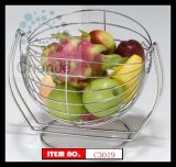 Chrome Plated Iron Wire Fruit Basket (C3019)