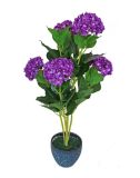 High Quality of Artificial Plants with Flowers Hydrangea 84lvs and 6 Flowers