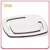 Fine Design Square Shape Nickel Plated Metal Bookmark