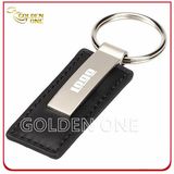 Best Seller Printable Rectangular Shape Metal & Leather Key Chain