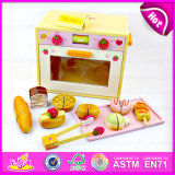 2015 Simulation Design Wooden Kitchen Set, DIY Wooden Microwave Oven Toy, High Quality Children Wooden Toy Microwave Oven (W10D014)