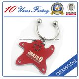 Hot Selling Custom Red Star Shape Metal Key Chain