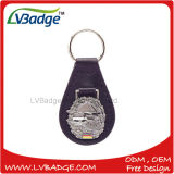 Business Metal Key Chain with Leather