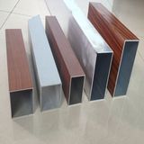 Aluminum Wooden Grain Square Tube