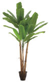 Yy-0085 Hot Selling 340cm High Three Branches Artificial Green Leaves Bonsai Artificial Banana Tree