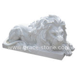 Natural Stone Lion Carving, Lion Statue (GS-A-180)