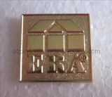 Professional Manufacturer of Metal Gold Lapel Pin with Sandblasting (badge-072)