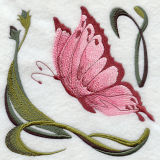 Butterfly002 Embroidery Badge (EMB139)