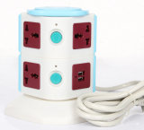 2 Layers American Outlet Electric Socket with Retractable Cord