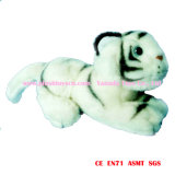 16cm 3D Lying Tiger White Plush Animal Toys