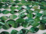 Green Striped Agate Beads (SFa1019)