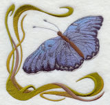 Butterfly001 Embroidery Badge (EMB138)
